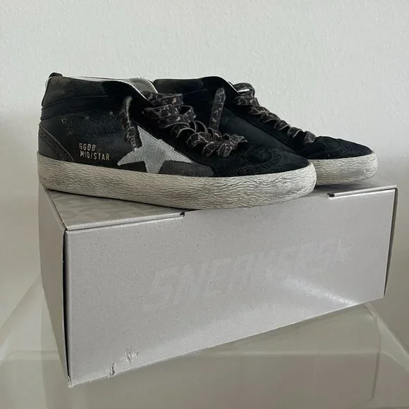 LIKE NEW Golden Goose Mid Star Sneakers - Picture 1 of 12